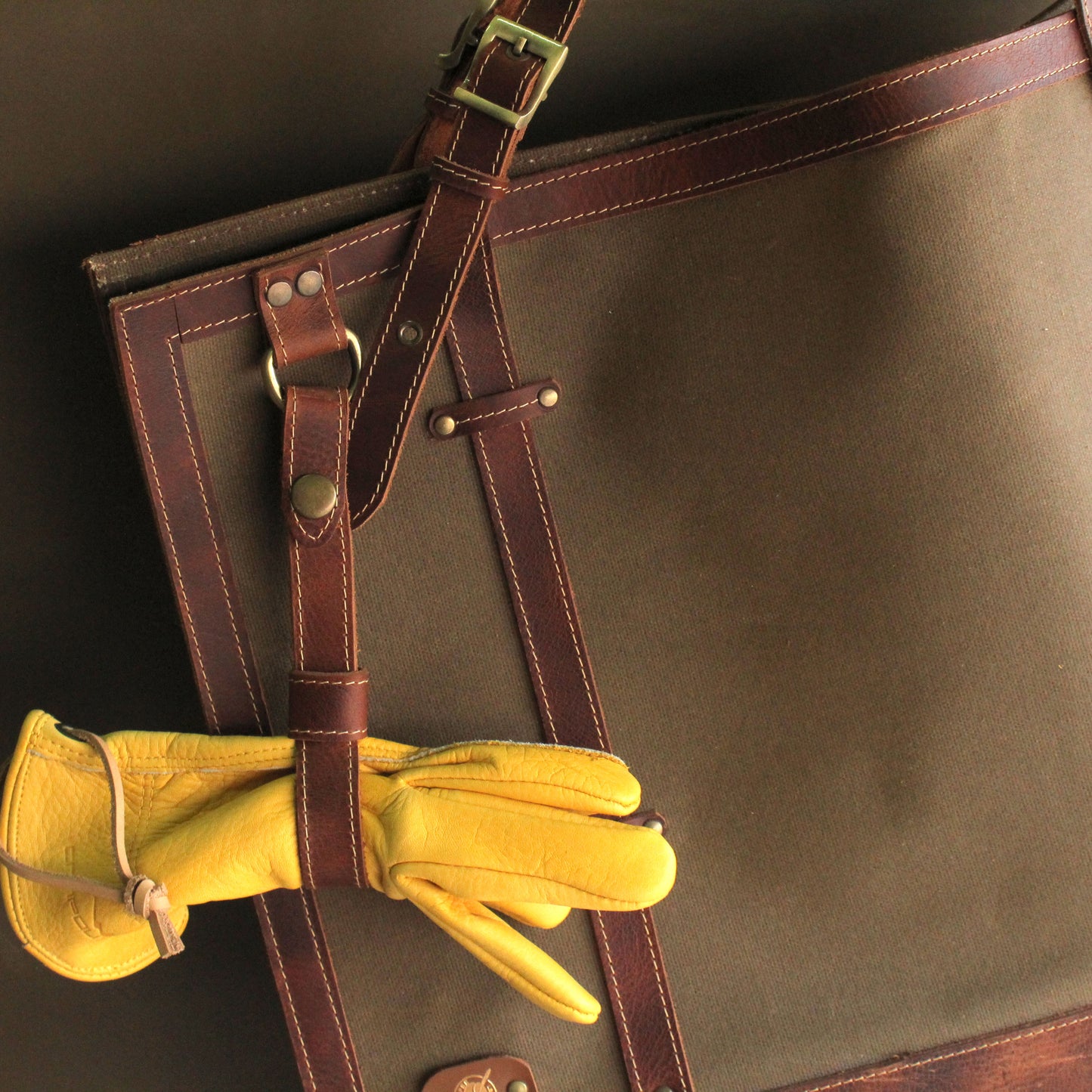 Canvas- & Leder-Holztragetasche – Timber