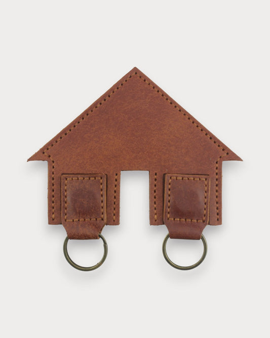 Handgefertigter magnetischer Leder-Schlüsselanhänger – Home