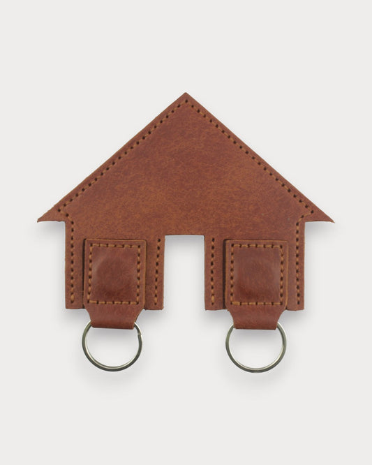 Handgefertigter magnetischer Leder-Schlüsselanhänger – Home