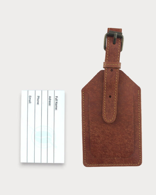 Handgefertigter Leder-Kofferanhänger