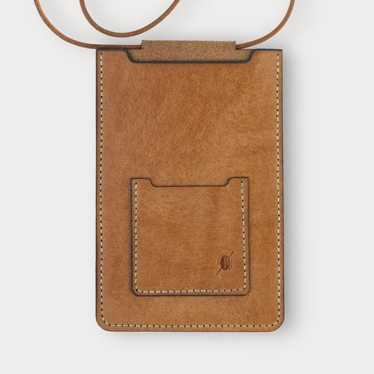 Handgefertigte Leder-Handytasche – Brewed