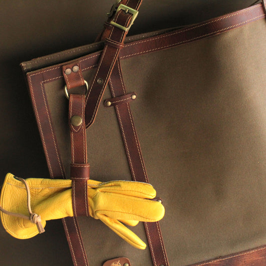 Canvas- & Leder-Holztragetasche – Timber