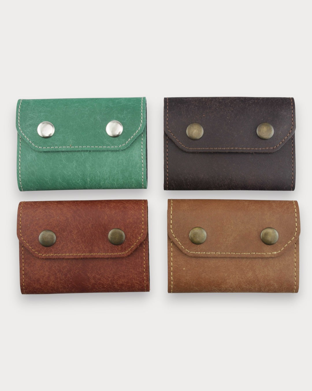 Handgefertigtes Akkordeon-Kartenetui aus echtem Leder – Flex