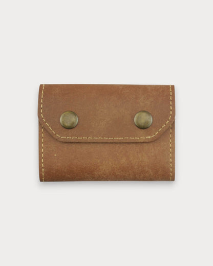 Handgefertigtes Akkordeon-Kartenetui aus echtem Leder – Flex