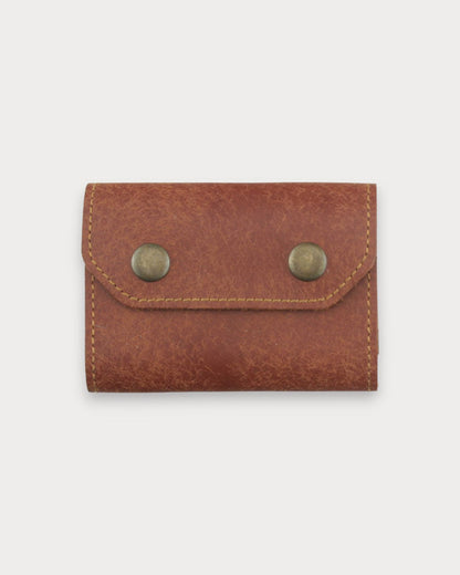 Handgefertigtes Akkordeon-Kartenetui aus echtem Leder – Flex