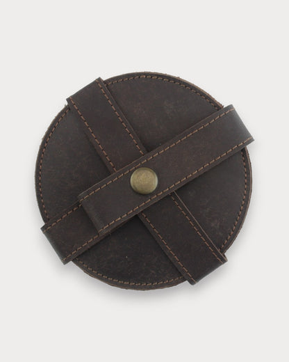 Handgefertigte Leder-Untersetzer – Brew 6er Set