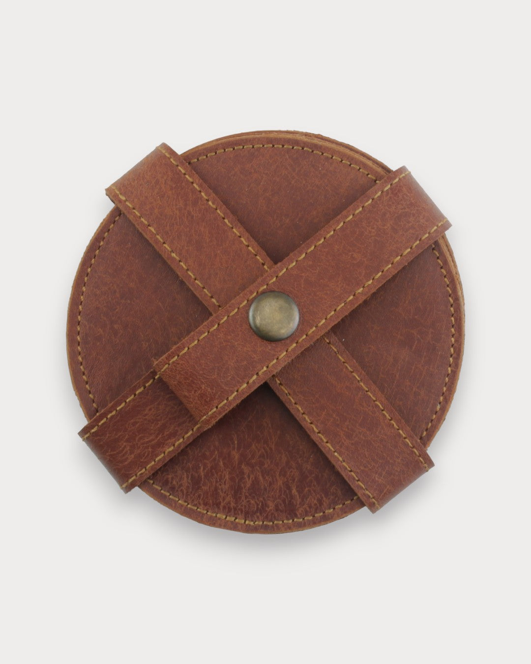 Handgefertigte Leder-Untersetzer – Brew 6er Set