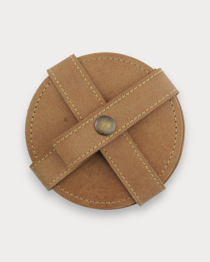 Handgefertigte Leder-Untersetzer – Brew 6er Set