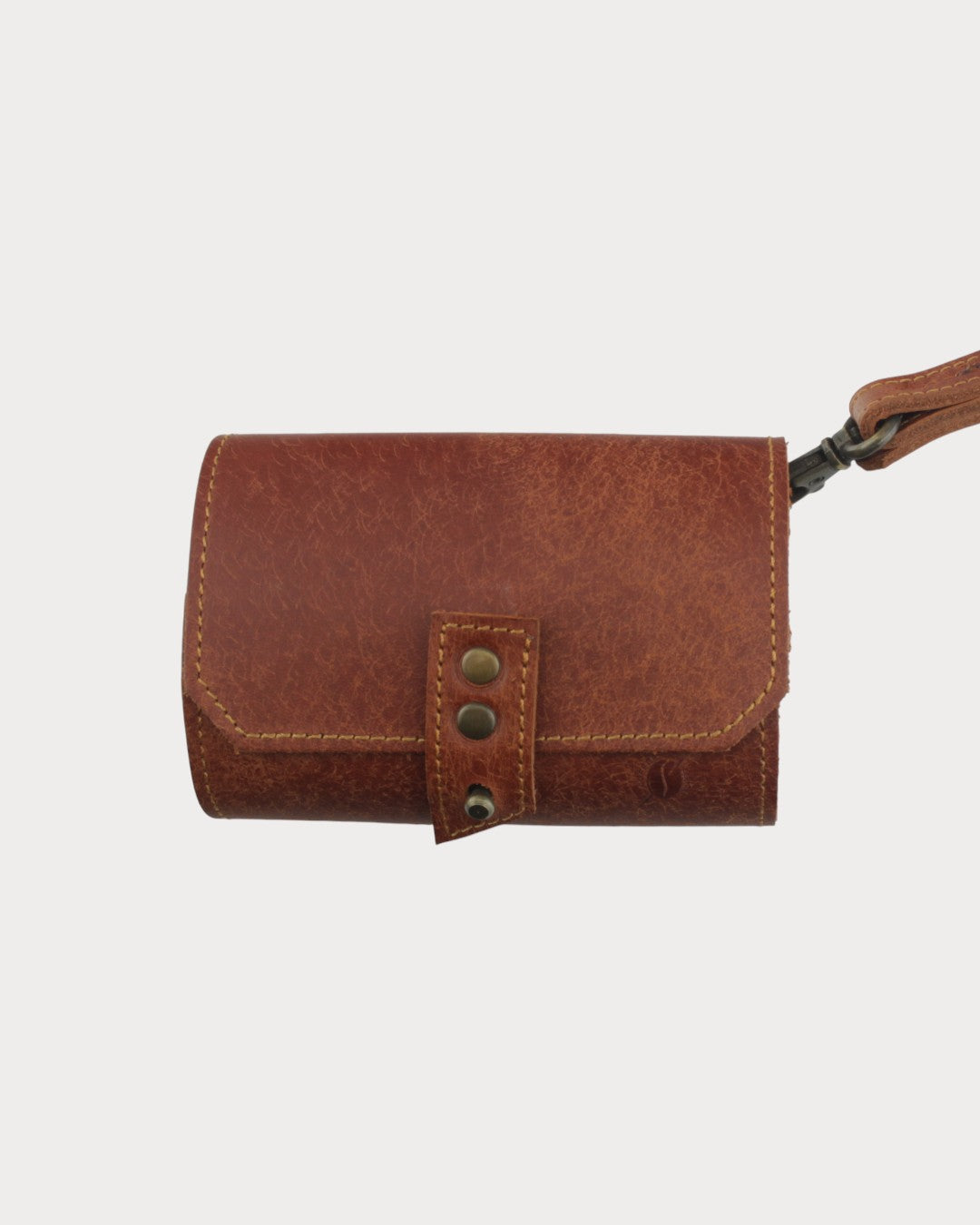 Leder Camping-Gewürzhalter – 3 Glasflaschen | Mit Korkverschluss, mit Trageschlaufe