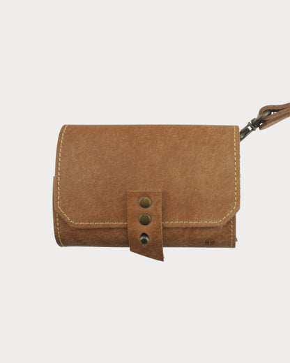 Leder Camping-Gewürzhalter – 3 Glasflaschen | Mit Korkverschluss, mit Trageschlaufe