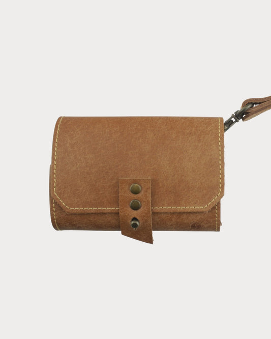 Leder Camping-Gewürzhalter – 3 Glasflaschen | Mit Korkverschluss, mit Trageschlaufe