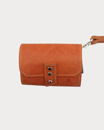 Leder Camping-Gewürzhalter – 3 Glasflaschen | Mit Korkverschluss, mit Trageschlaufe