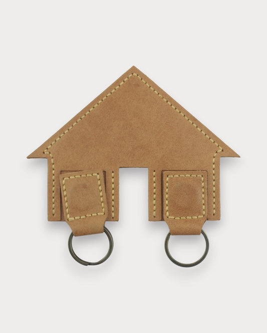 Handgefertigter magnetischer Leder-Schlüsselanhänger – Home