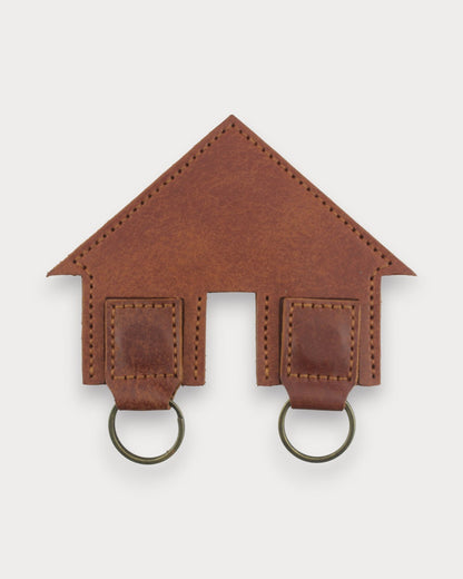 Handgefertigter magnetischer Leder-Schlüsselanhänger – Home