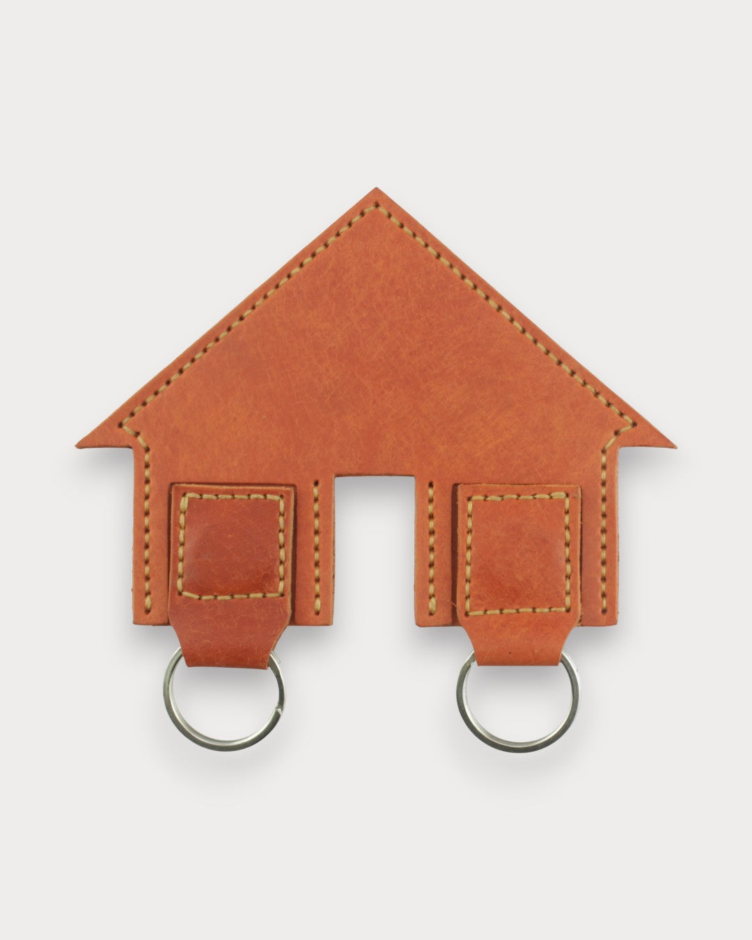 Handgefertigter magnetischer Leder-Schlüsselanhänger – Home