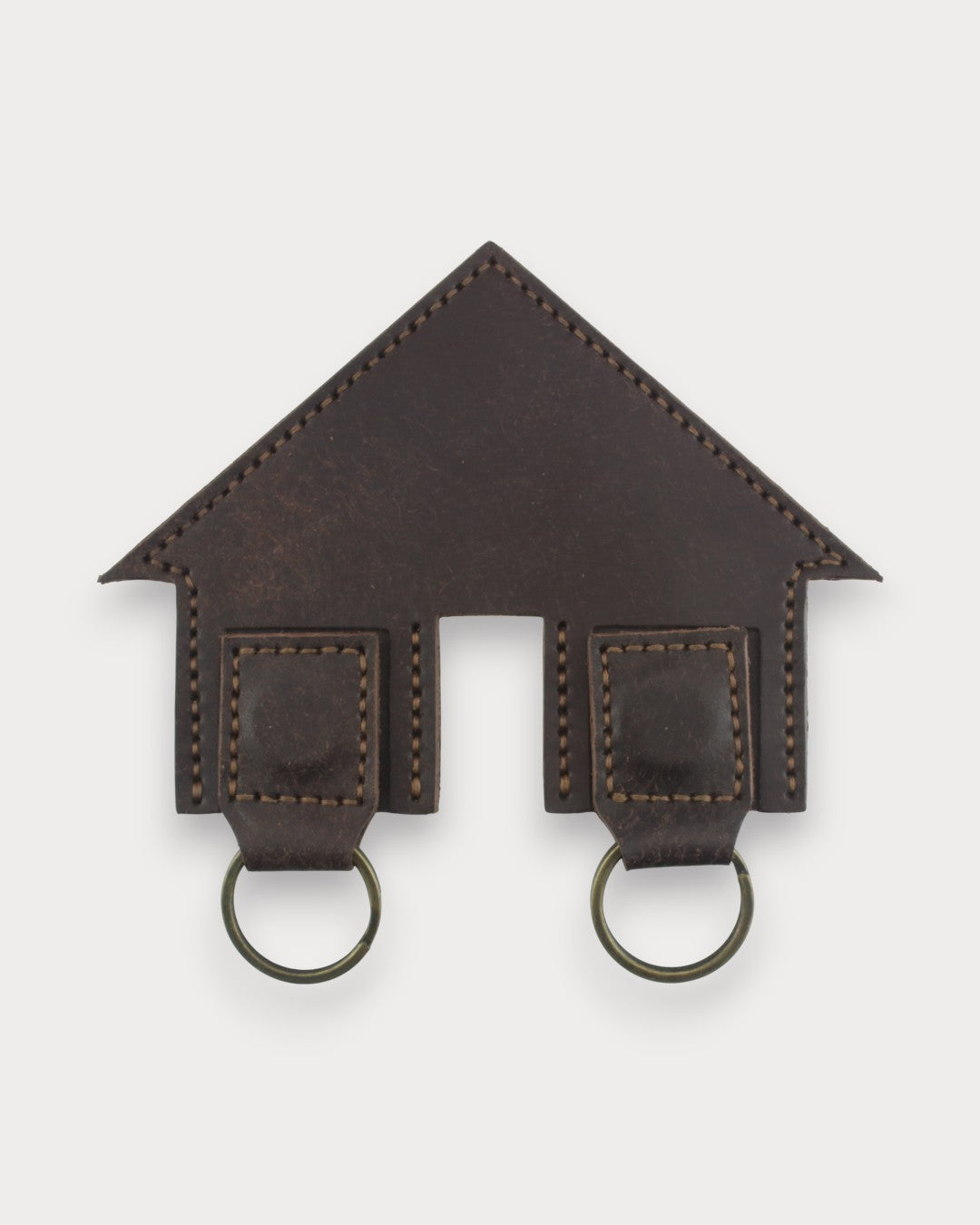 Handgefertigter magnetischer Leder-Schlüsselanhänger – Home