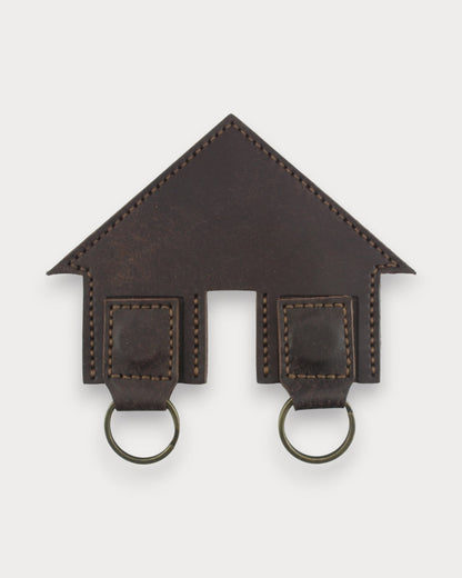 Handgefertigter magnetischer Leder-Schlüsselanhänger – Home