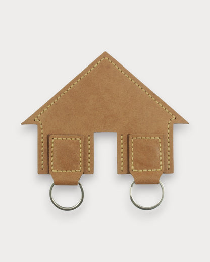 Handgefertigter magnetischer Leder-Schlüsselanhänger – Home