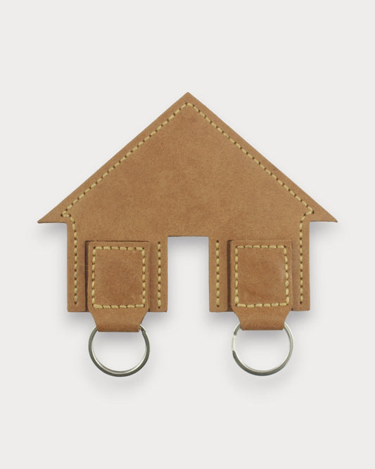 Handgefertigter magnetischer Leder-Schlüsselanhänger – Home