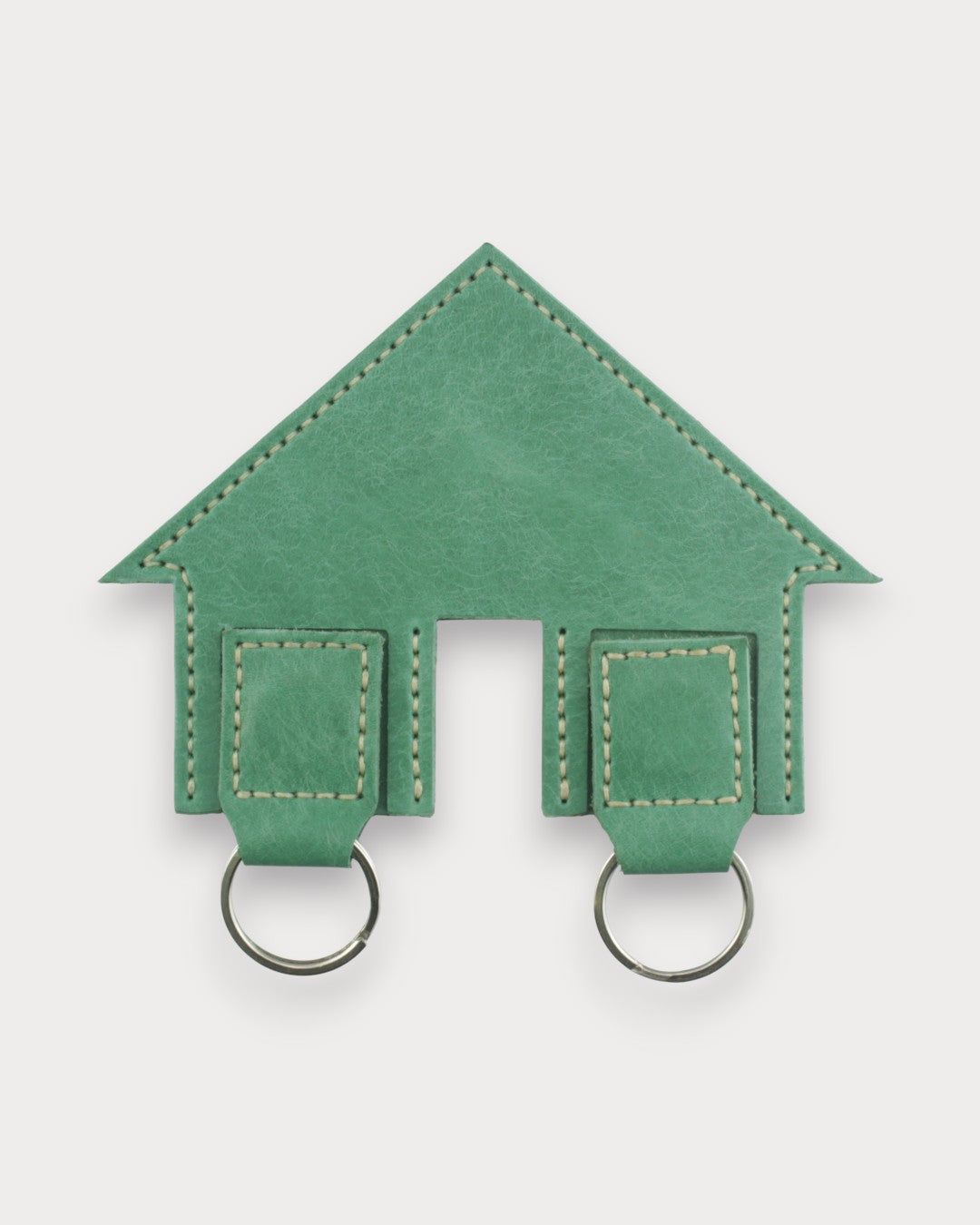 Handgefertigter magnetischer Leder-Schlüsselanhänger – Home