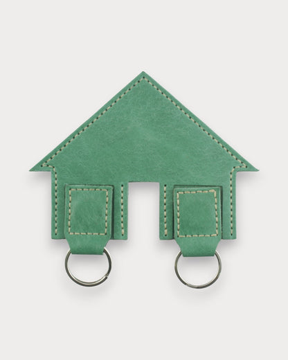 Handgefertigter magnetischer Leder-Schlüsselanhänger – Home