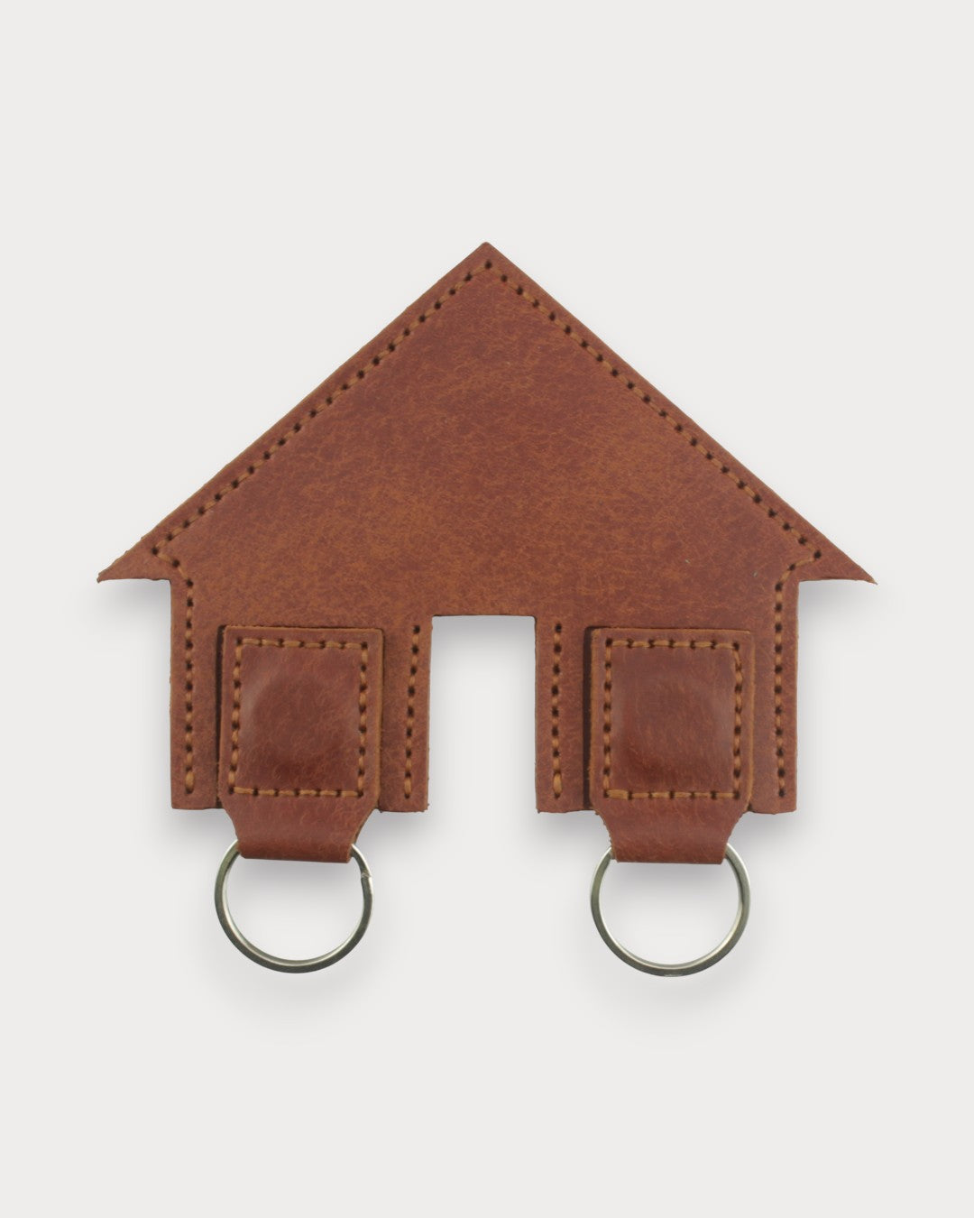 Handgefertigter magnetischer Leder-Schlüsselanhänger – Home