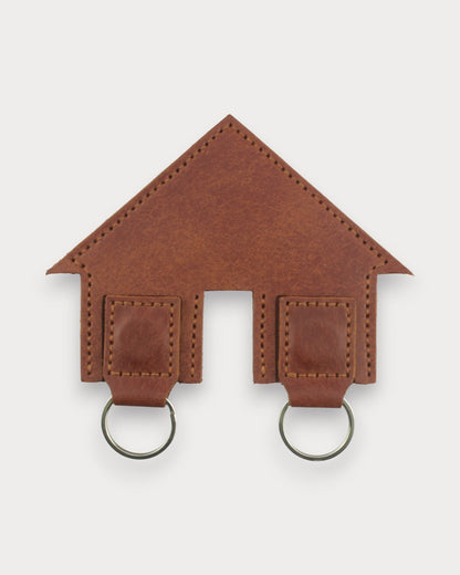 Handgefertigter magnetischer Leder-Schlüsselanhänger – Home