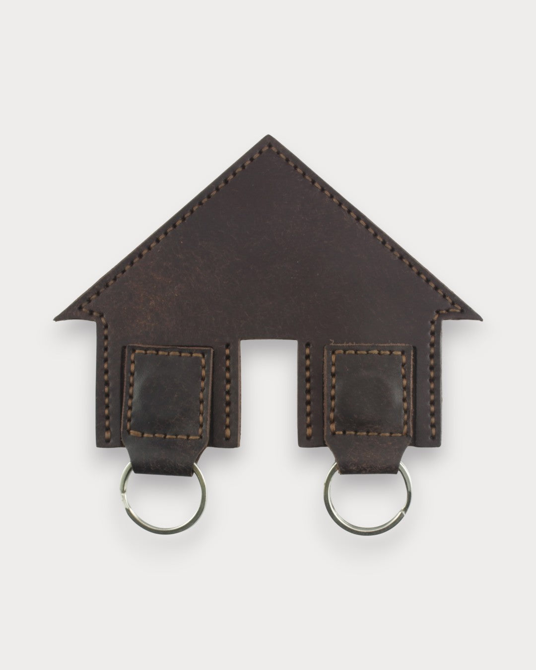 Handgefertigter magnetischer Leder-Schlüsselanhänger – Home