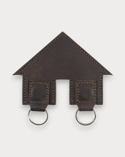 Handgefertigter magnetischer Leder-Schlüsselanhänger – Home