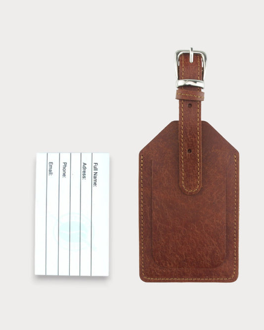 Handgefertigter Leder-Kofferanhänger