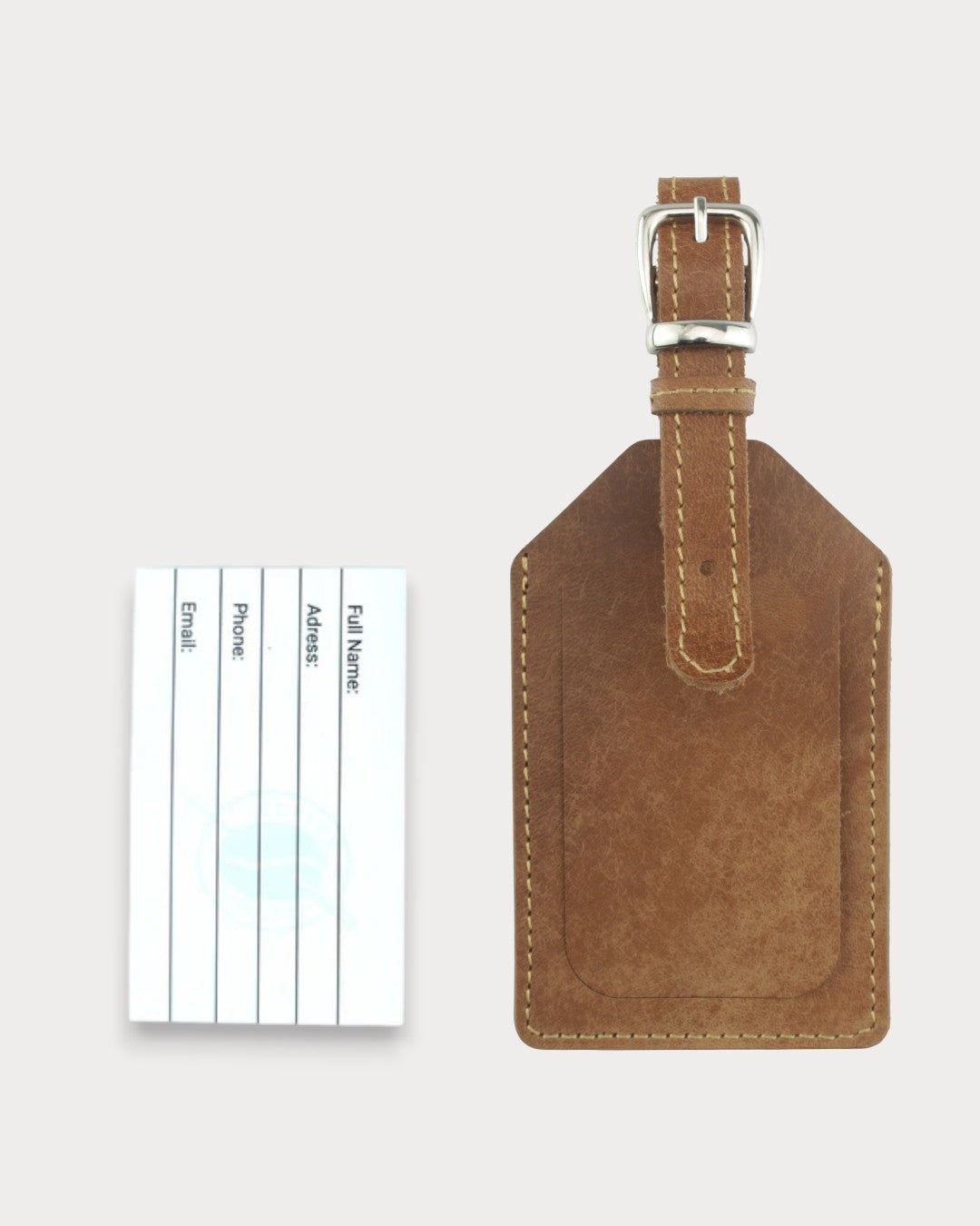 Handgefertigter Leder-Kofferanhänger