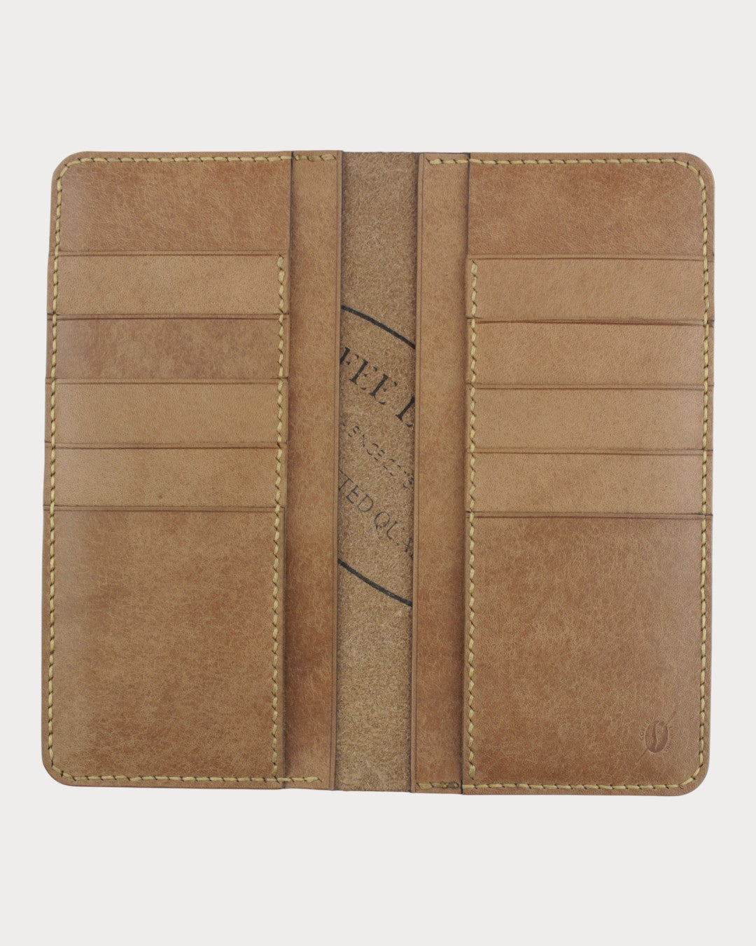 Handgefertigte vertikale Geldbörse aus echtem Leder – Kick