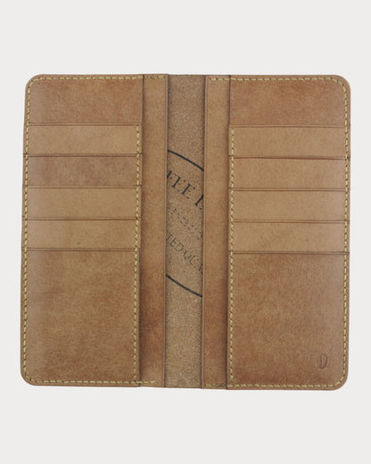 Handgefertigte vertikale Geldbörse aus echtem Leder – Kick