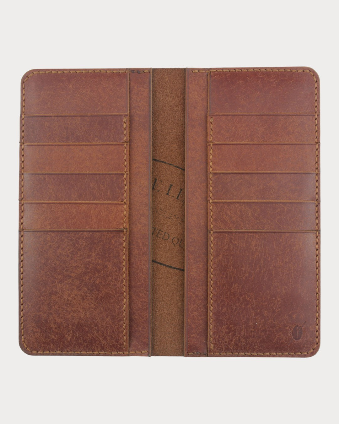 Handgefertigte vertikale Geldbörse aus echtem Leder – Kick