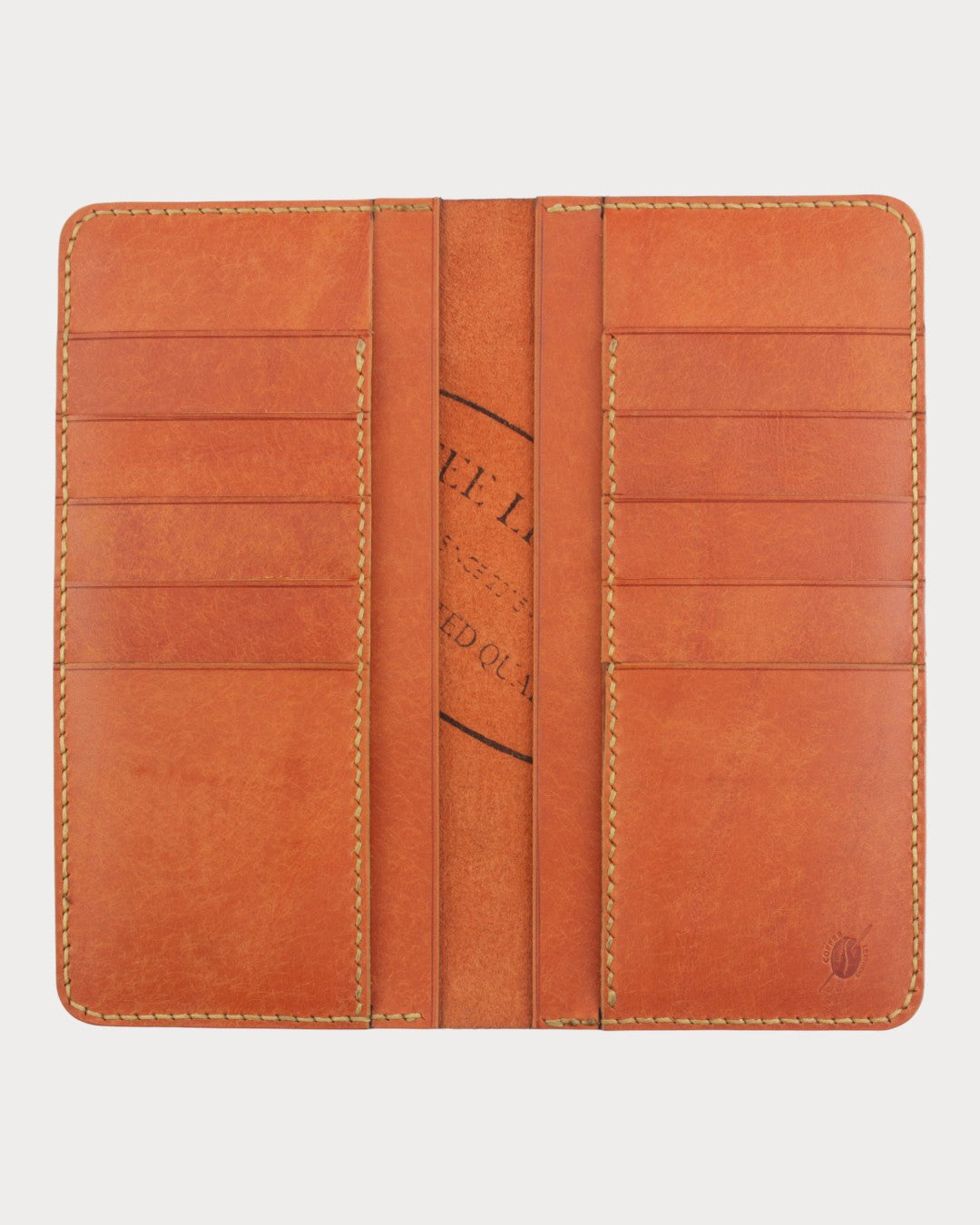 Handgefertigte vertikale Geldbörse aus echtem Leder – Kick