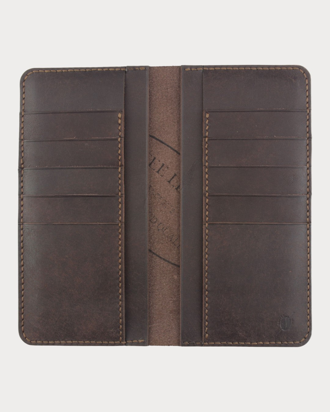 Handgefertigte vertikale Geldbörse aus echtem Leder – Kick