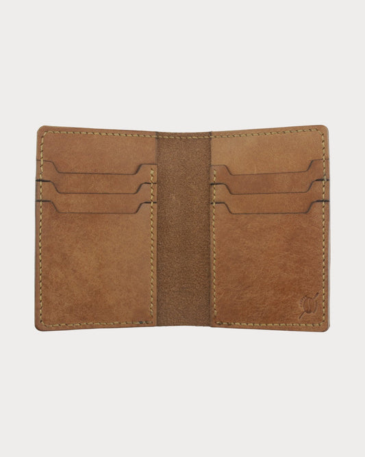 Handgefertigte vertikale Geldbörse aus echtem Leder – Vibe