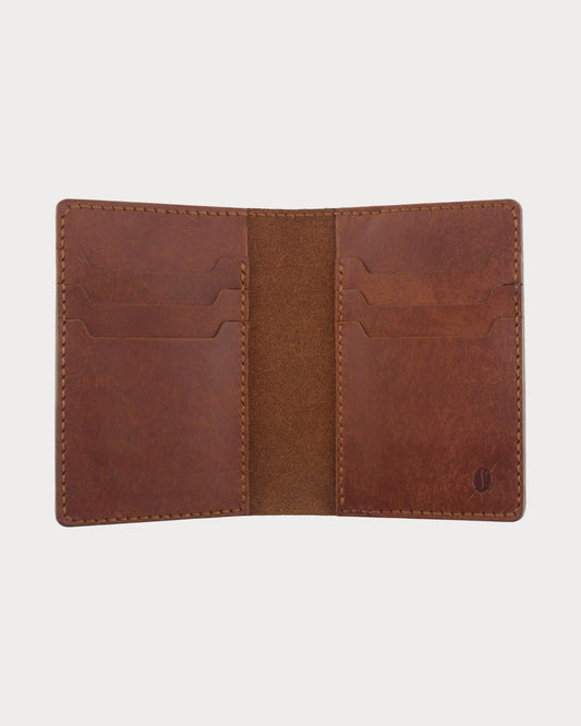 Handgefertigte vertikale Geldbörse aus echtem Leder – Vibe