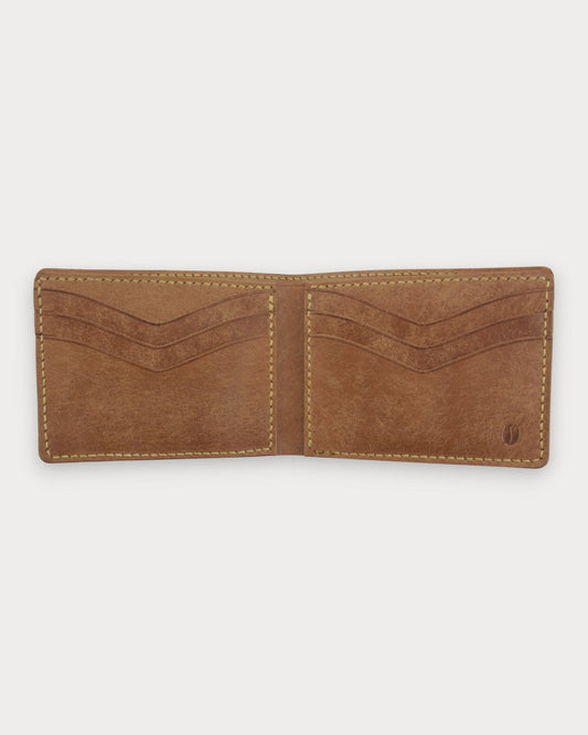 Handgefertigte klassische Geldbörse aus echtem Leder – Roast