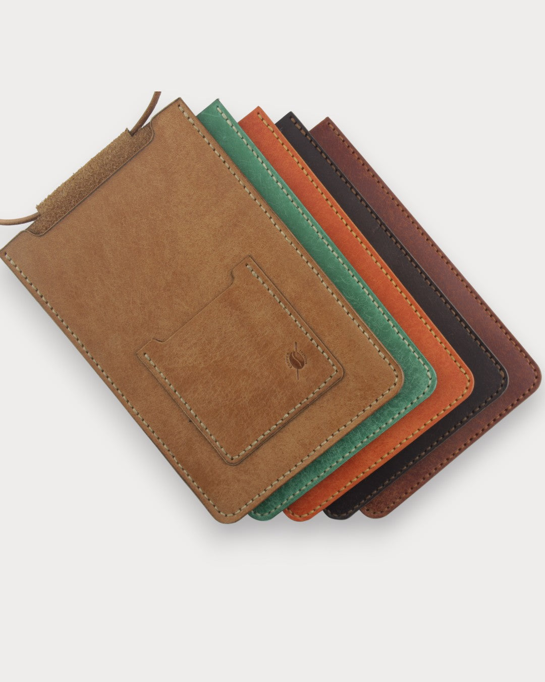 Handgefertigte Leder-Handytasche – Brewed