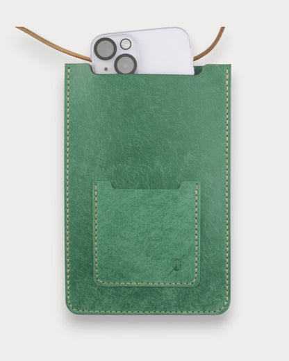 Handgefertigte Leder-Handytasche – Brewed