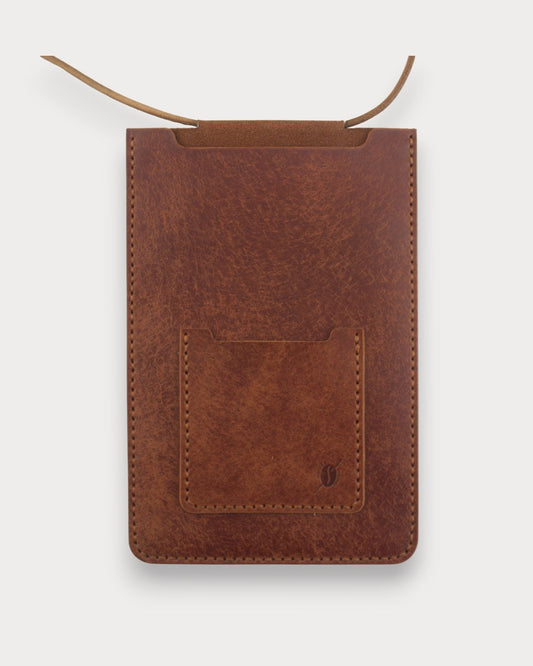 Handgefertigte Leder-Handytasche – Brewed