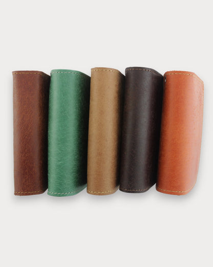 Leder Camping-Gewürzhalter – 4 Glasflaschen | Mit Trageschlaufe