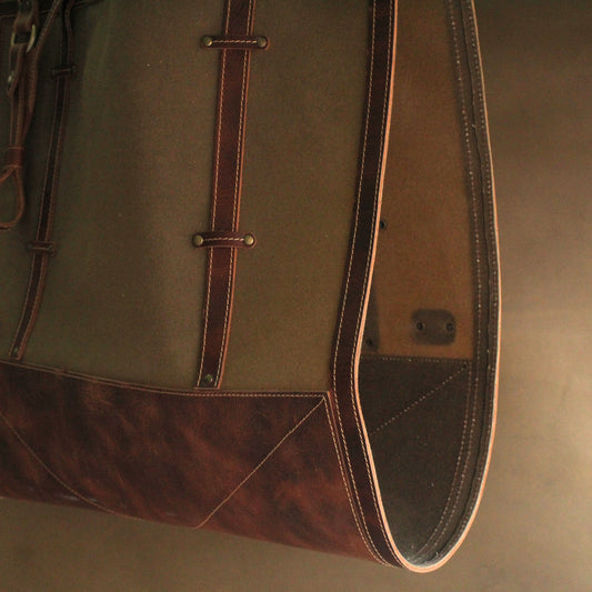 Kanvas & Deri Odun Taşıma Çantası