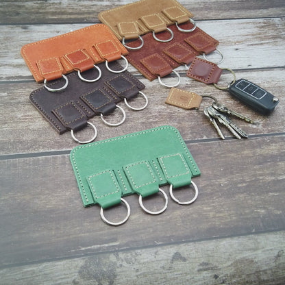 Handgefertigter magnetischer Leder-Schlüsselanhänger – Perk