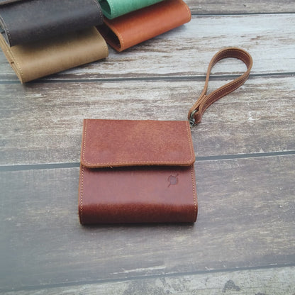 Leder Camping-Gewürzhalter – 4 Glasflaschen | Mit Trageschlaufe