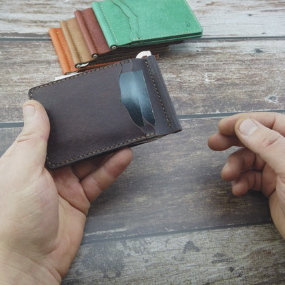 Handgefertigte Geldbörse aus echtem Leder mit Münztasche – Grind